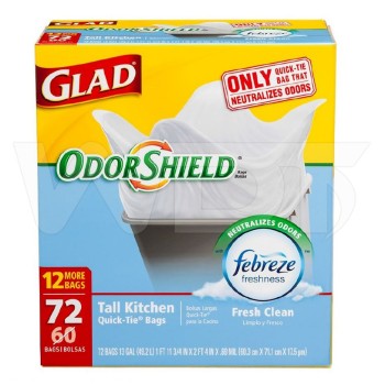 Glad Tall Kitchen Fresh Clean Trash Bags, 72 ct / 13 gal - Foods Co.